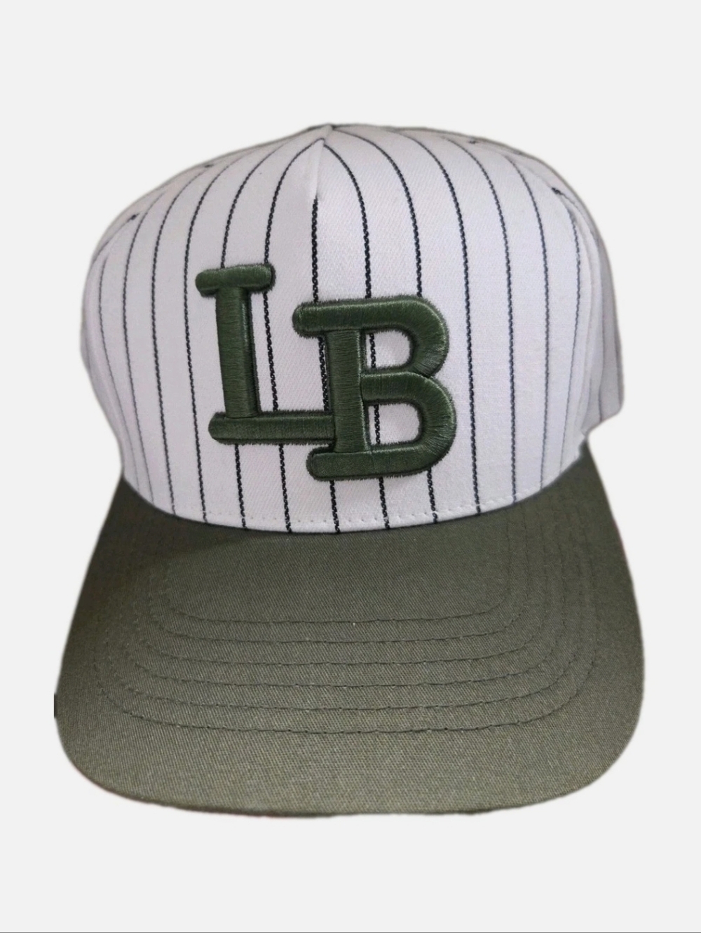 LuckyBrand Embroidered Pinstripe Baseball Cap -